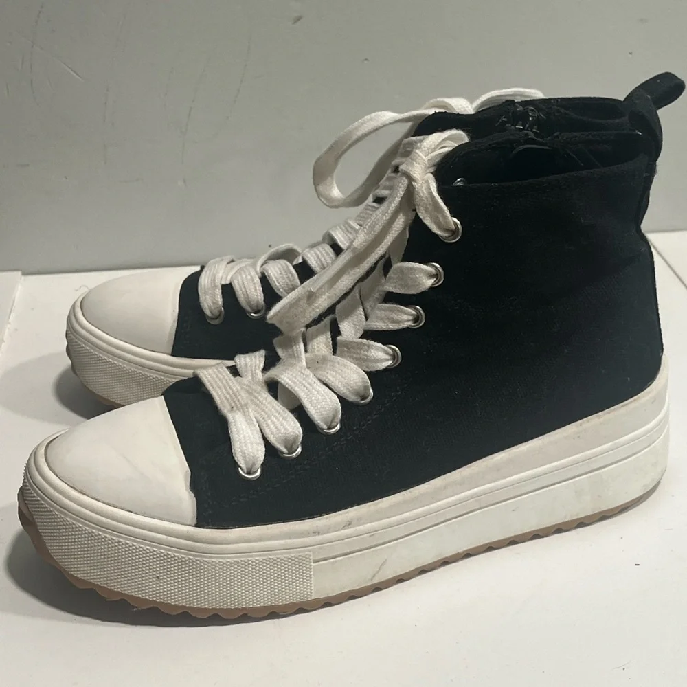 Girls High Top Platform Sneakers size 3 - Picture 3 of 8